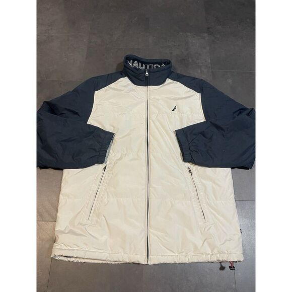 Vintage Nautica Bomber Jacket Mens‎ L Down Insulated - Picture 1 of 7